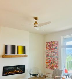 NEW - Ceiling Fan - Bronze/White