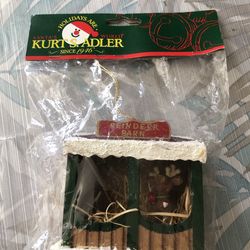 Kurt S Adler “Reindeer Barn” Christmas Ornament - NEW