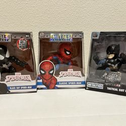 Metals  - Spider-Man  - Black Spider-Man  - Batman - (New)