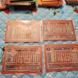 1991 Topps 40th Anniversary Error Bold Back Glow Back Baseball Cards Lot 