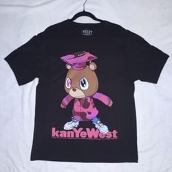 Yeezy Kanye West Graduation Bear Graphic T-Shirt Black Medium