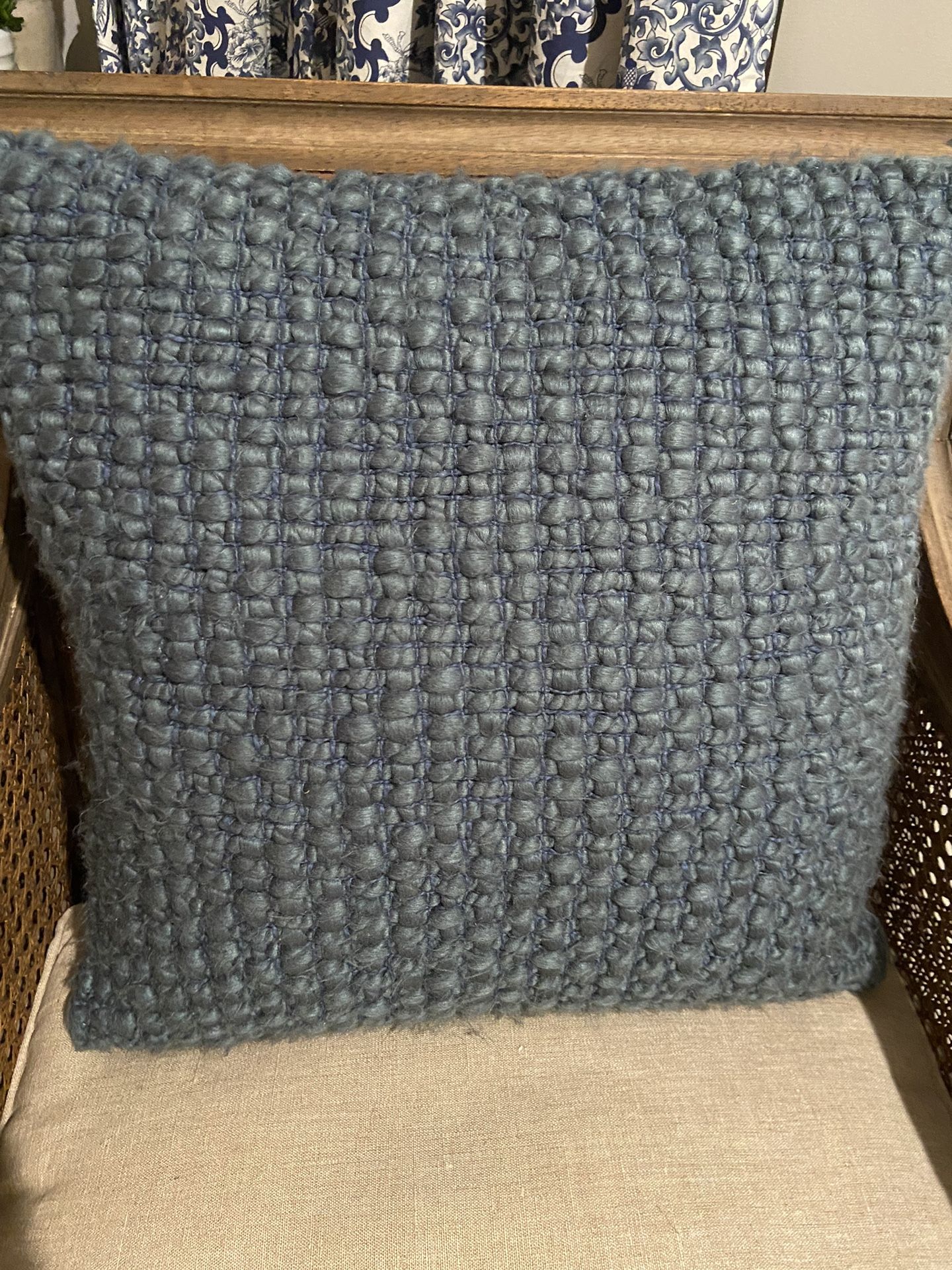 Kenneth Cole 20” Decorative Slate Blue Throw Pillow