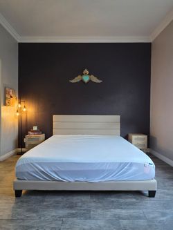 King Size PerformaSleep Mattress & Upholstered Bed Frame