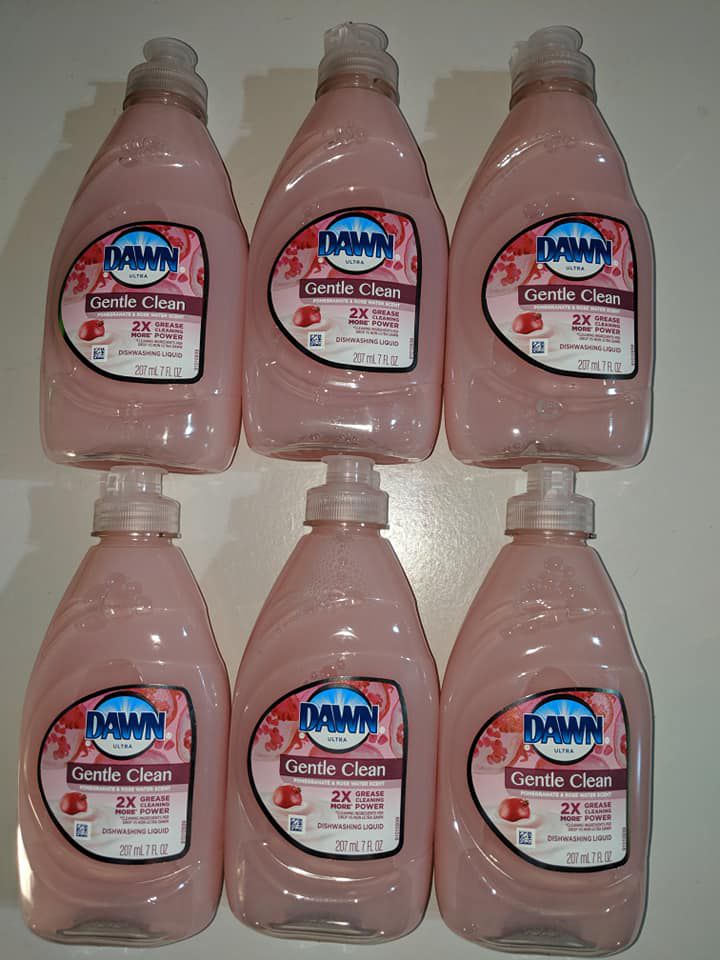 6 Bottles of Dawn Gentle Clean Pomegranate Scent Dish Washing Liquid Soap, (7oz each), $5.00