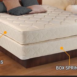 Double Bed Mattress And Box Springs 