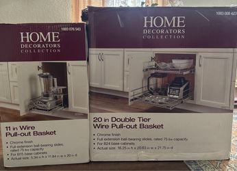 Home Decorators Collection Wire Pullout Baskets - 11in and 20in Double Tier