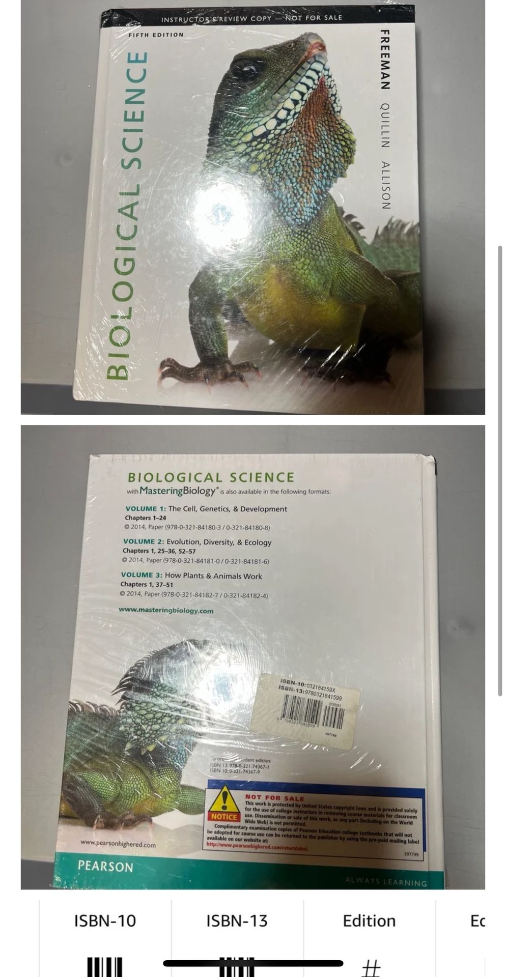 Biological Science Volume 1 (5th Edition)