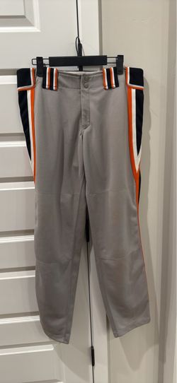 Boombah Grey Adult Baseball Baseball Pants Gray with Orange Stripes