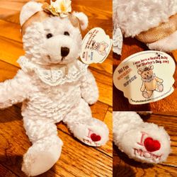 Vintage 2003 March of Dimes Plushland Pink Teddy Bear "Sugar 'N Spice"