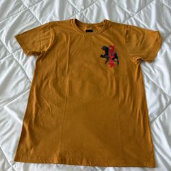 Godzilla T-Shirt Mens S Graphic Monster Movie Tee Rust Orange Cotton Blend