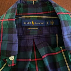 Ralph Lauren size small long shave plaid casual button down