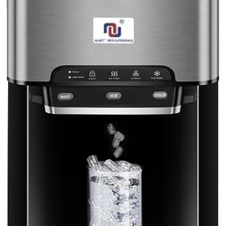 NUNET 3in1 Portable Ice Maker Water Dispenser Countertop Built-in Ice Machine 44lbs Ice Daily