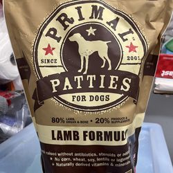 Primal Patties Raw Food For Dogs (lamb)