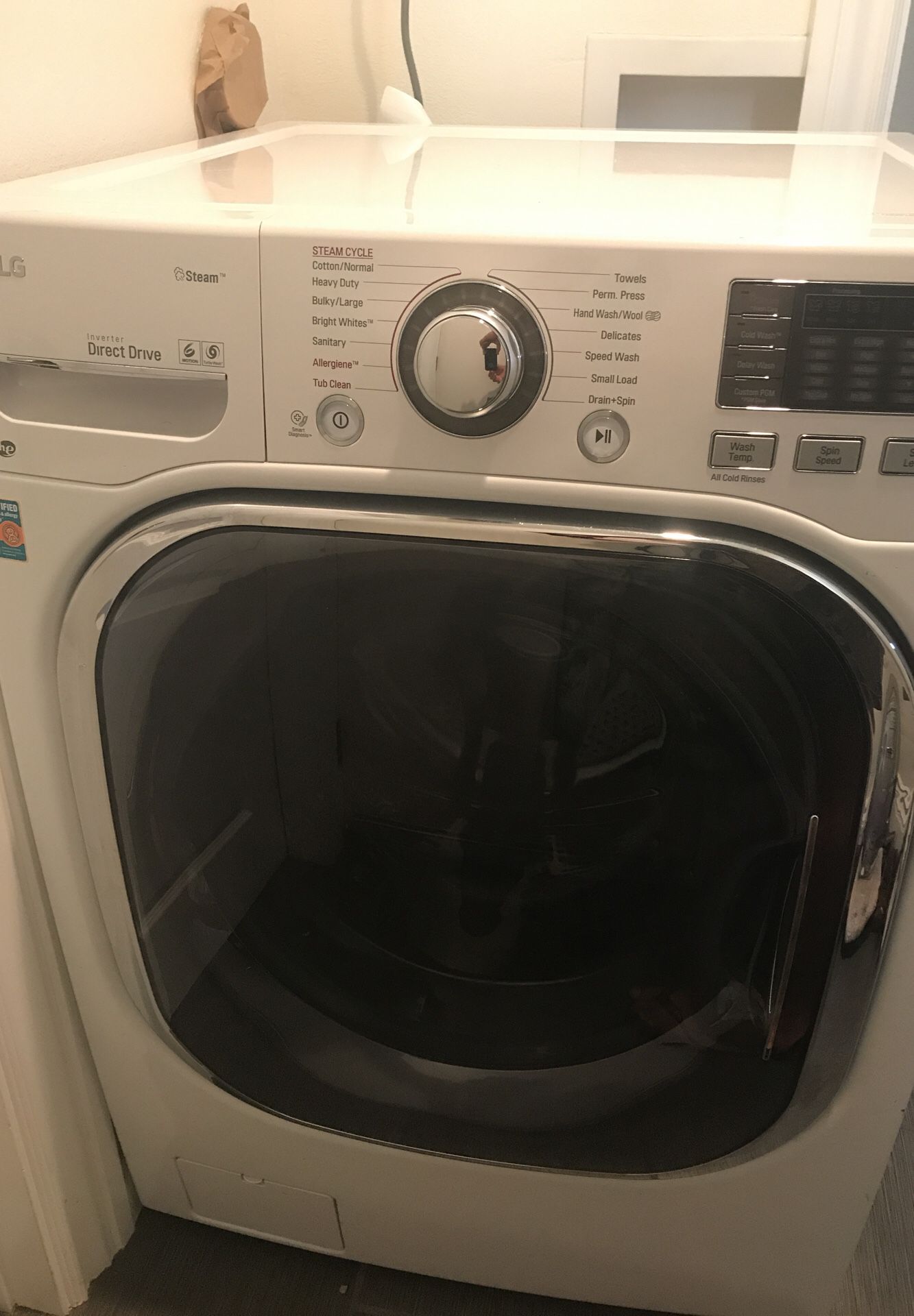 LG trueBalance washer dryer combo, he, asthma and allergy friendly, 10 year warranty on motor, 4 year warranty at Home Depot