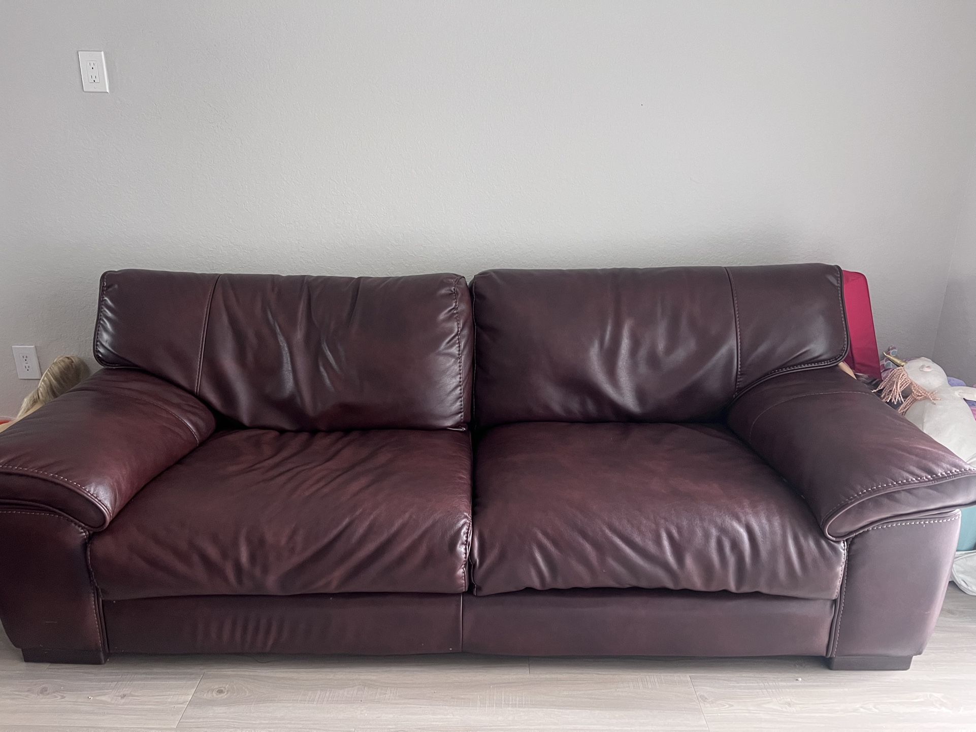 Brown Leather Couch