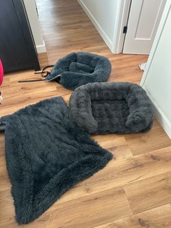 Pelsbarn luxury dog bed, blanket, and car dog bed