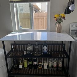 Kitchen Island W/ Storage & Stools