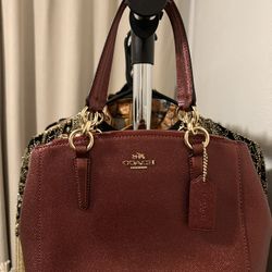 Coach burgundy crossbody purse