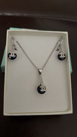 925 Sterling Silver necklace & earrings set