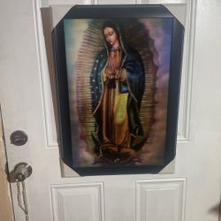 Cuadro De La Virgen De Guadalupe 3D 181/2 X 261/2
