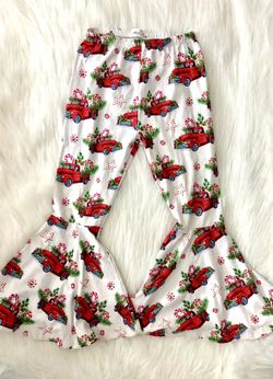 Girls Bell Bottoms Christmas Pants 
