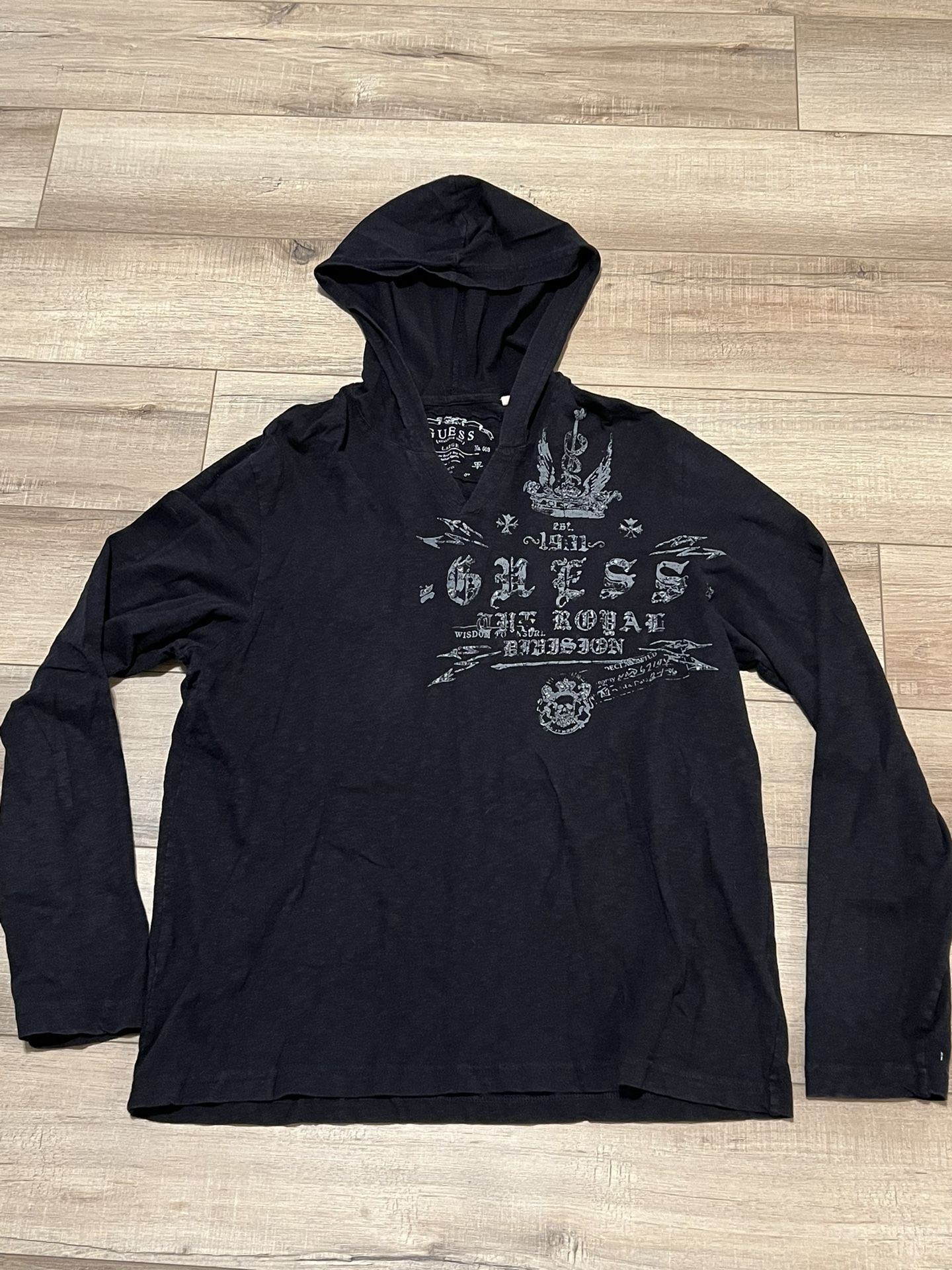 Guess Men’s Hoodie Shirt Large Long Sleeve