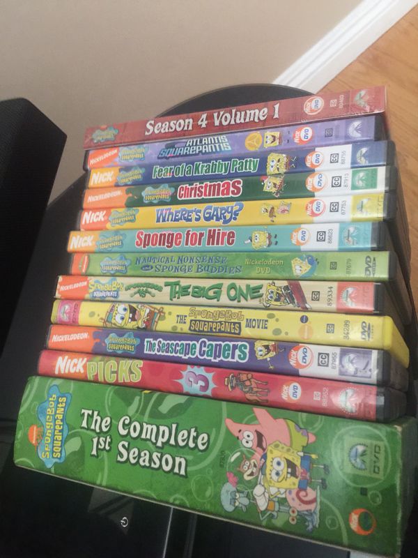 12 Spongebob Squarepants Dvds Including Season 4 Volume 1 And The Complete 1st Season For Sale In Paramount Ca Offerup