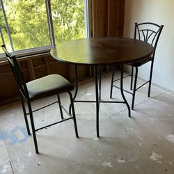 Basic table and two chairs