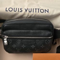 Black with Grey Monogram Unisex Louis Vuitton Bumbag