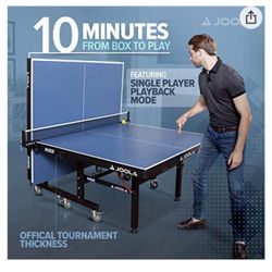 JOOLA Inside - Professional MDF Indoor Table Tennis Table with Quick Clamp Ping Pong Net and Post Set - 10 Minute Easy Assembly - Ping Pong Table with