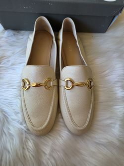Arezzo Women's Emma Loafer - Panacota Leather, 7.5B