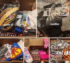 Box of new clothes