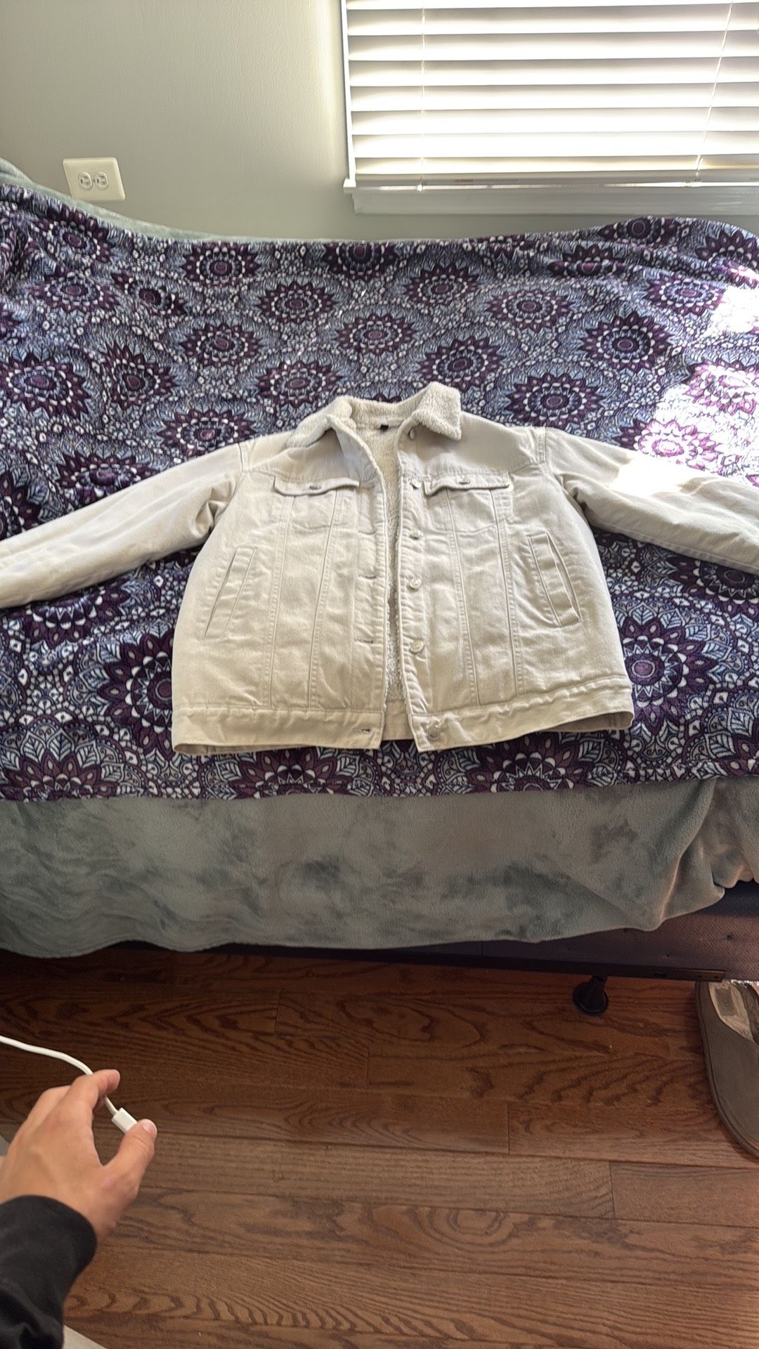 Cream Sherpa jacket