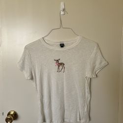 NWT Wild Fable Deer with pink bow top