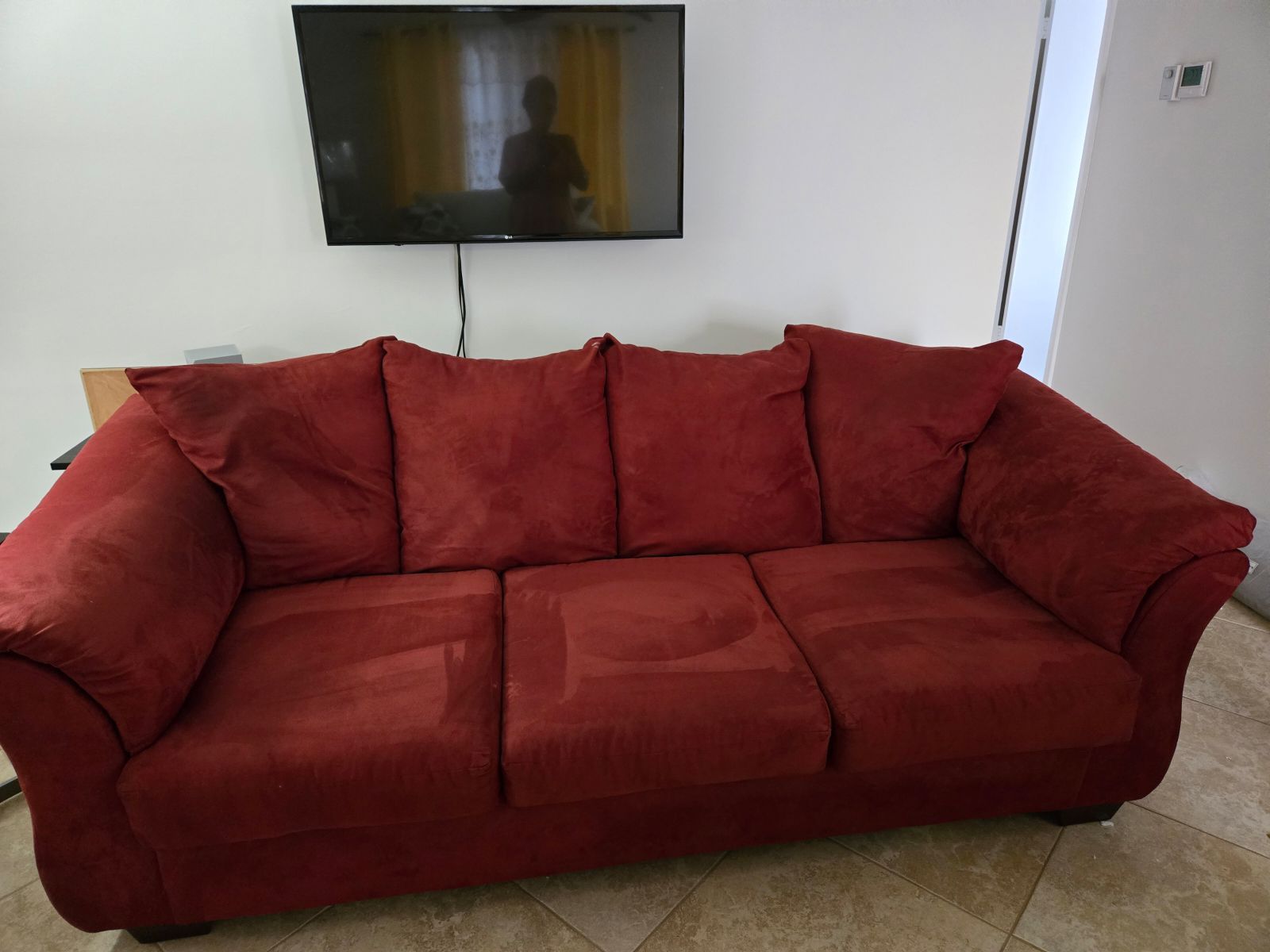 Red couch- Slightly Used