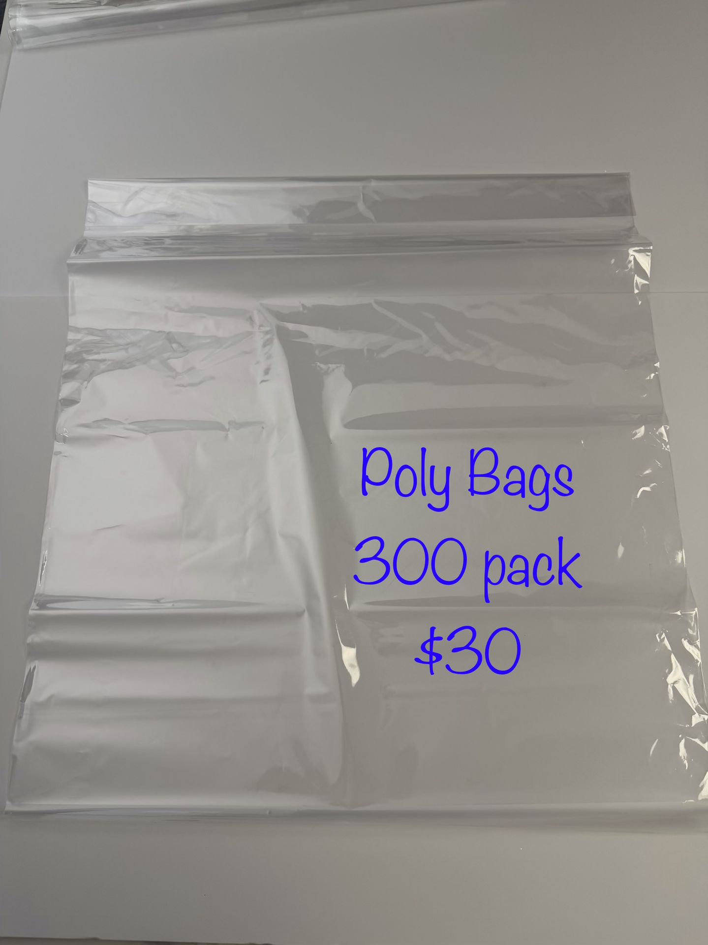 20x24 Inch Poly Bags Clear Cello 300 Pack With Adhesive Strip