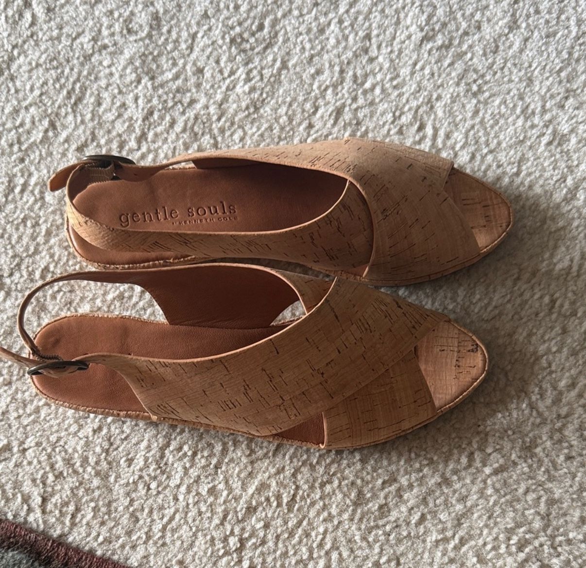 Gentle Souls Cork Women's Wedge Sandals
