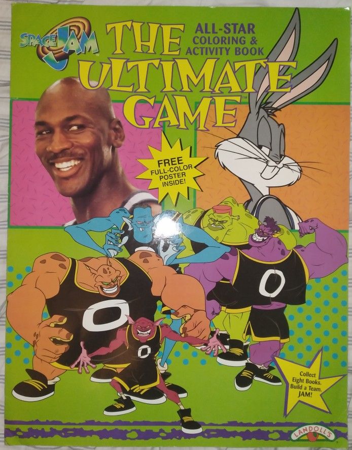 (2) Jumbo Size Michael Jordan Space Jam Coloring Books
