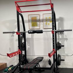 HALF SQUAT RACK + BENCH 
