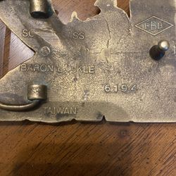 Vintage KAWASAKI MOTORCYCLE BRASS BELT BUCKLE   - 