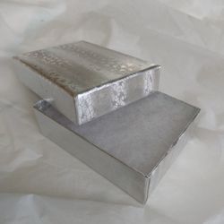 15 Small Item Storage Boxes.  Silver.  3 3/8" X 2 1/4" X 1"