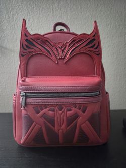 Loungefly Red and Black Mini Backpack- Wanda Vision