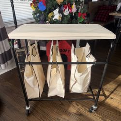 Laundry Hamper Sorter Ironing Board Combo On Wheels