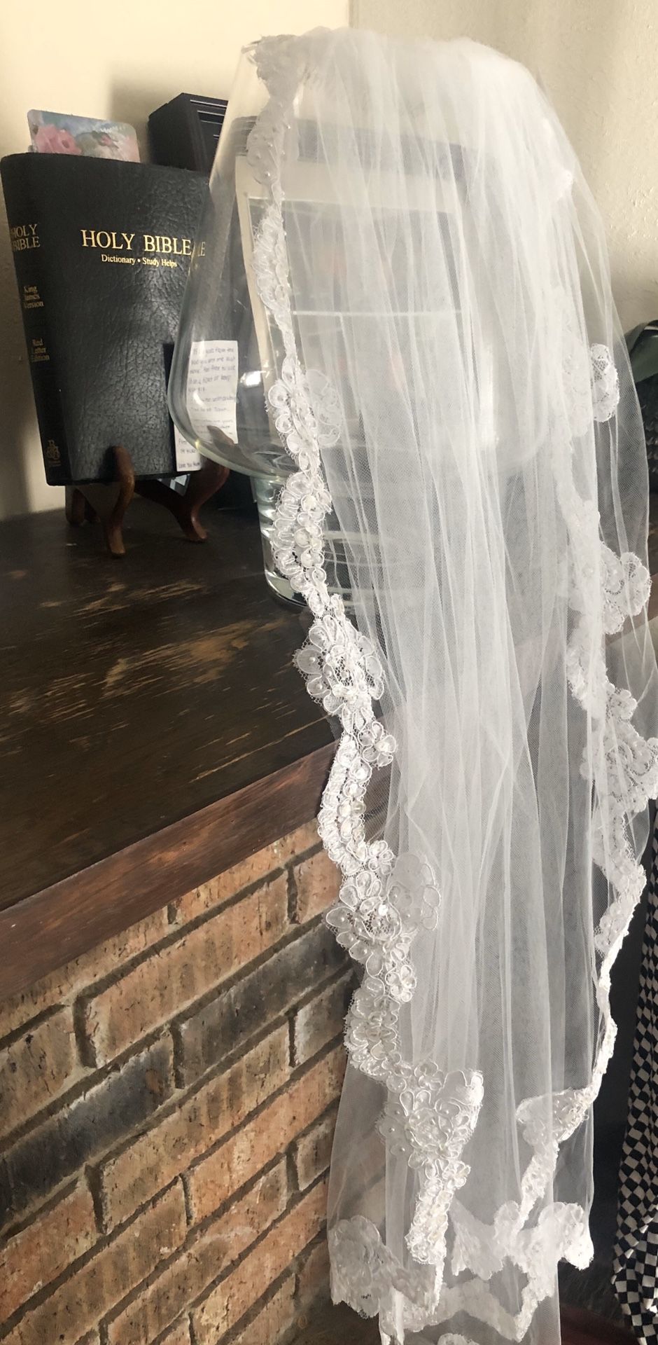 White wedding veil