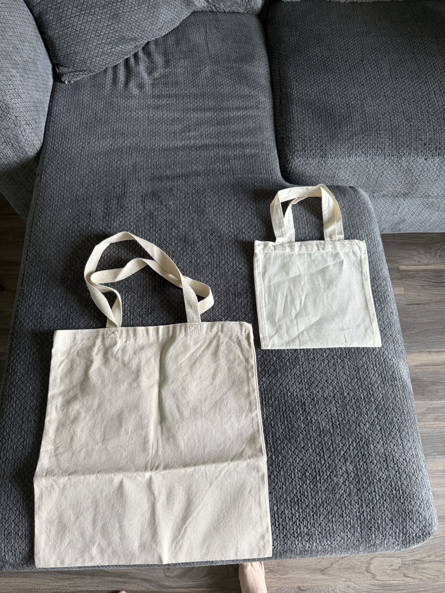 Plain cotton hand bags-2 count