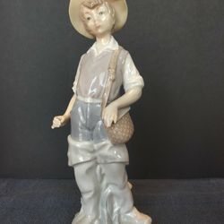 Lladro Figurine Fishing Boy
