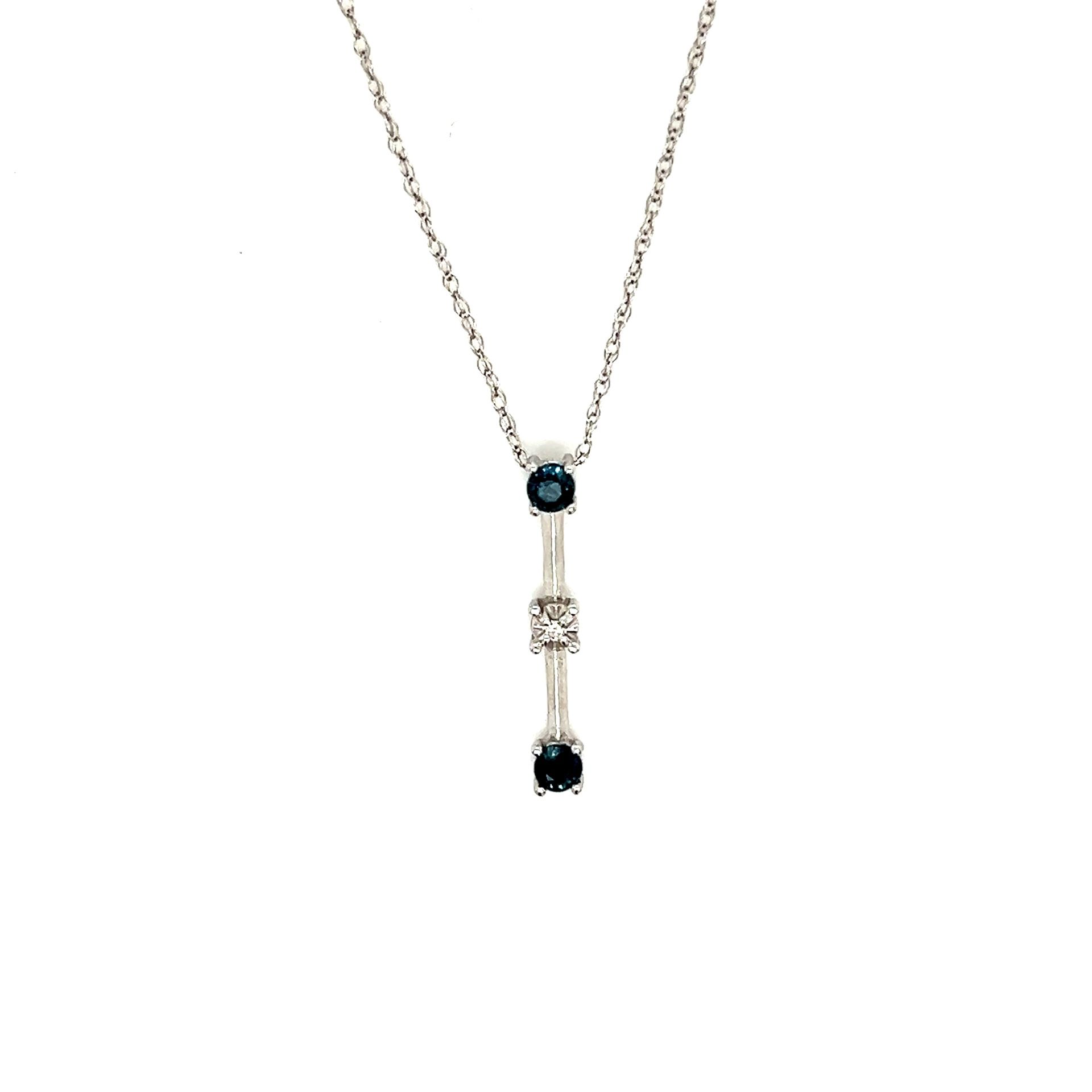 10k Sapphire/Diamond Necklace