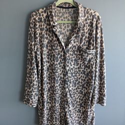 Victoria's Secret leopard night dress robe size XL