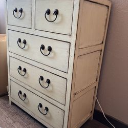 Vintage artisan-refinished Asian elm wood cabinet from Guangzhou, China - excellent condition, like new