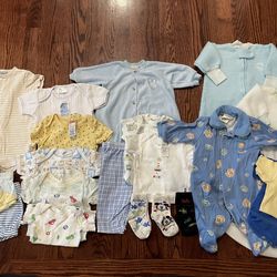 Vintage 1990’s Baby Boy Size 0-3 Month Clothing Lot